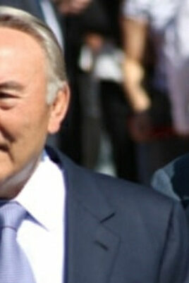 The former president of Kazakhstan N. Nazarbayev (L) and Aslan Musin (R)